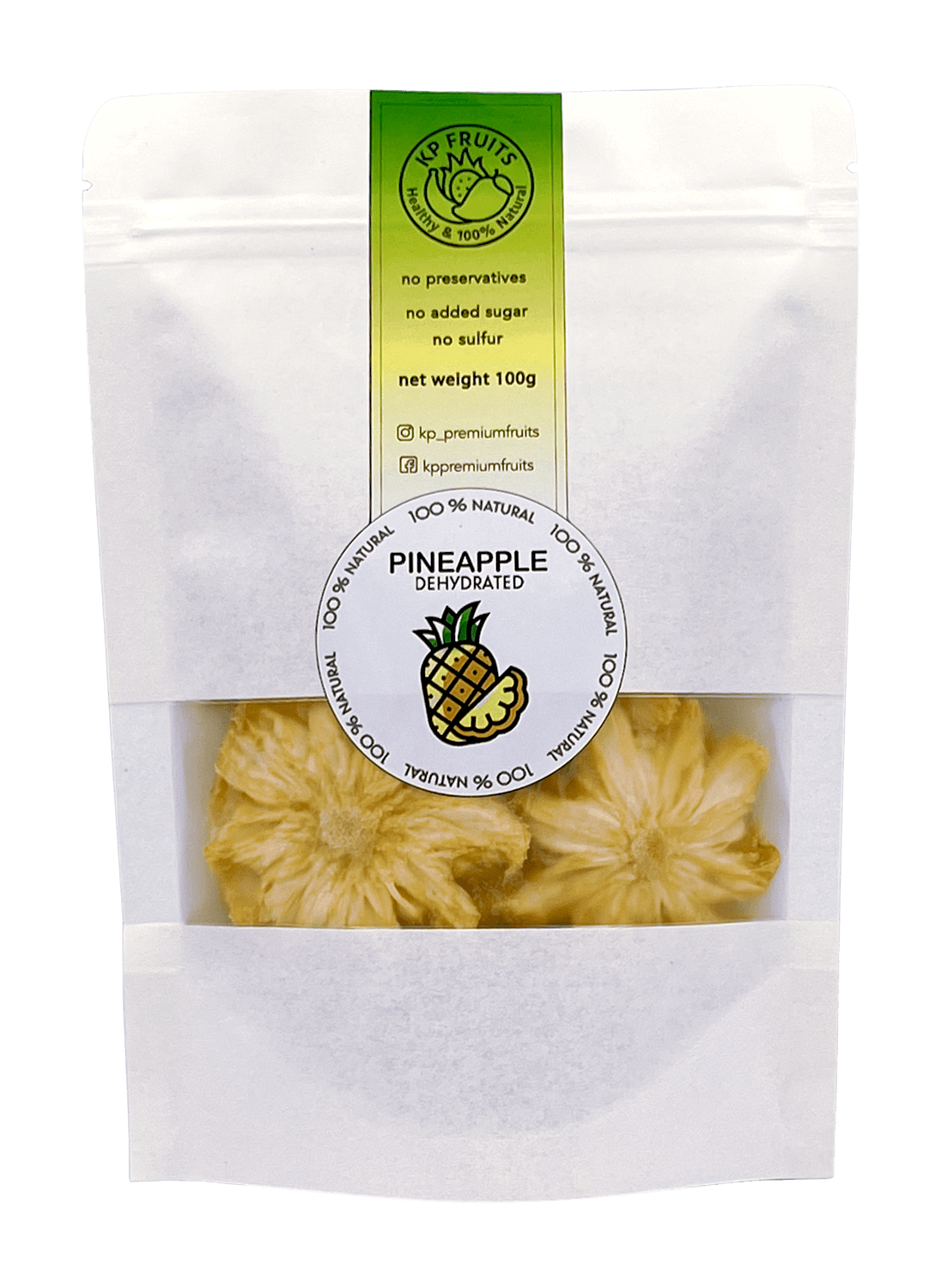 Dried pineapple. No sugar added, no preservatives. 100 healthy snacks