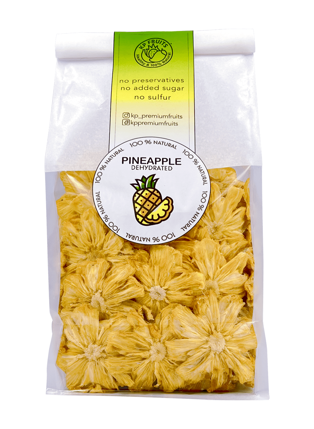 Dried pineapple. No sugar added, no preservatives. 100 healthy snacks